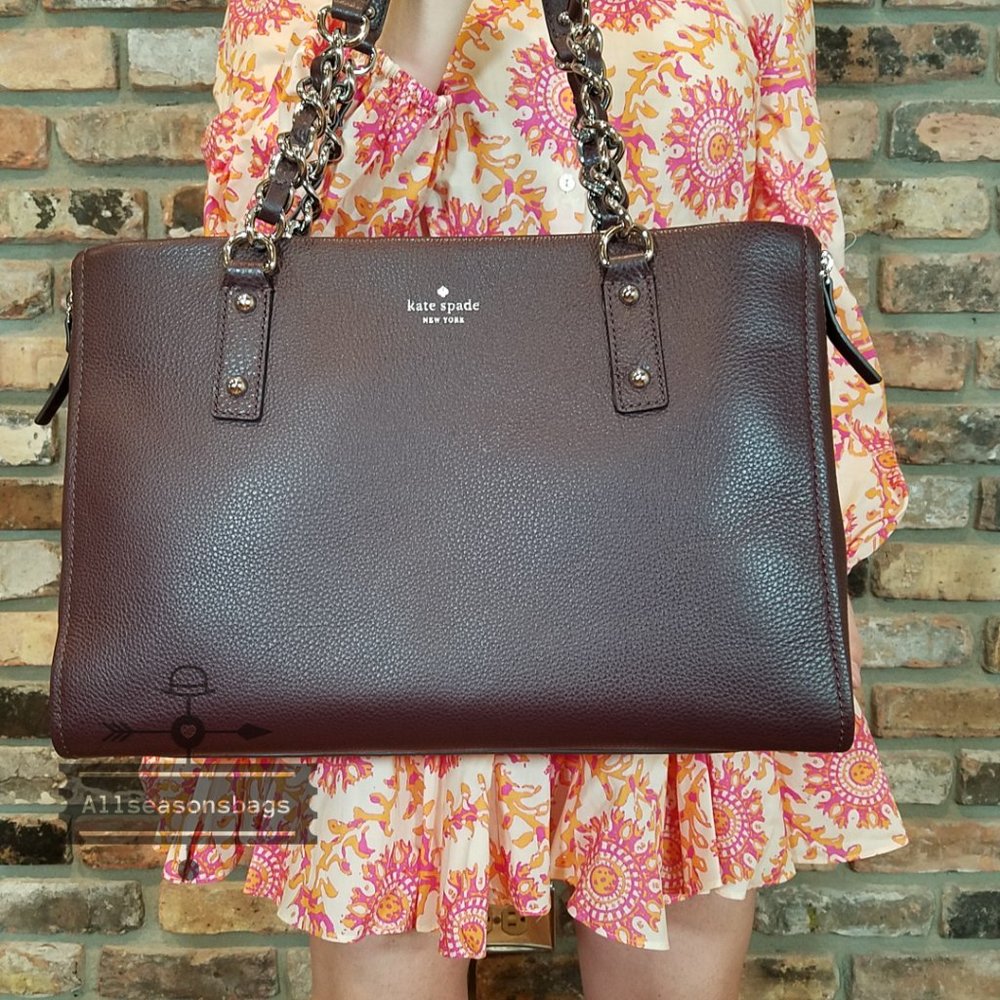 Chocolate Cherry Kate Spade Andee Cobble HILL BAG - Picture 2 of 11